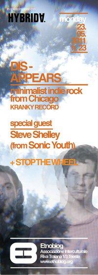 DISAPPEARS + Steve Shelley from SONIC YOUTH!