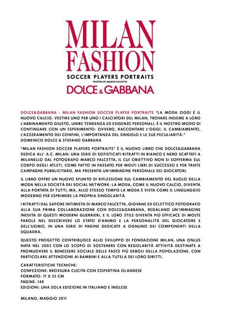 Milan Fashion Soccer Players Portraits - Italian Press Release