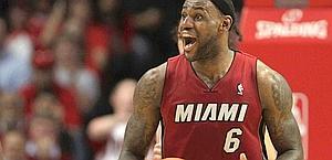 LeBron James, 26 anni, uomo simbolo degli Heat. Reuters