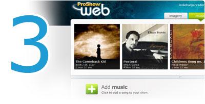 how3 Creare slideshow con foto, video e musica online e gratis con ProShow Web