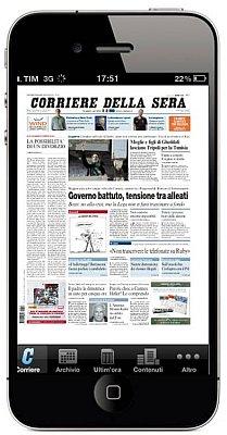 RCS potenzia l’offerta Digital Edition di Corriere e Gazzetta,  da oggi disponibili anche per iPhone