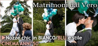 Un matrimonio chic in bianco e blu