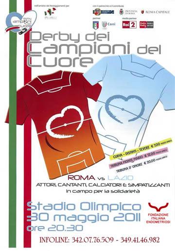 La solidarietà scende ancora una volta in campo con il Derby del cuore 2011