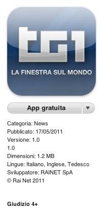 TG1: Il primo telegiornale Italiano disponibile per iPad su Apple Store