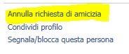 Annullare richiesta di amicizia su facebook