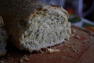 Pane avvolto al limone e sempi di papavero