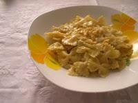 FARFALLETTE AL PESTO DI FAVE E NOCI