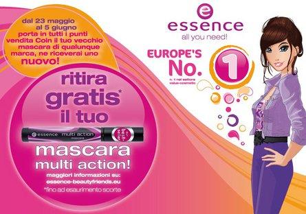 Promozione Essence: Mascara Multi Action GRATIS nei negozi Coin