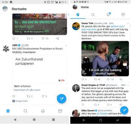 Twitter sta testando una barra di navigazione inferiore Twitter sta testando una barra di navigazione inferiore