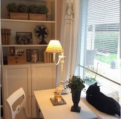 Un romantico cottage L'immagine può contenere: tabella, pianta e spazio al chiuso
