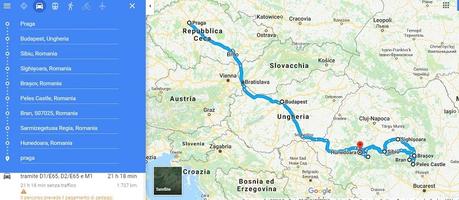 itinerario Transilvania Praga – Transilvania andata e ritorno: 1727 km on the road