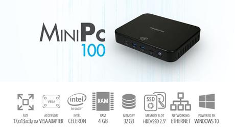 Mediacom MiniPC 100 disponibile da giugno a 169 euro Mediacom MiniPC 100 disponibile da giugno a 169 euro