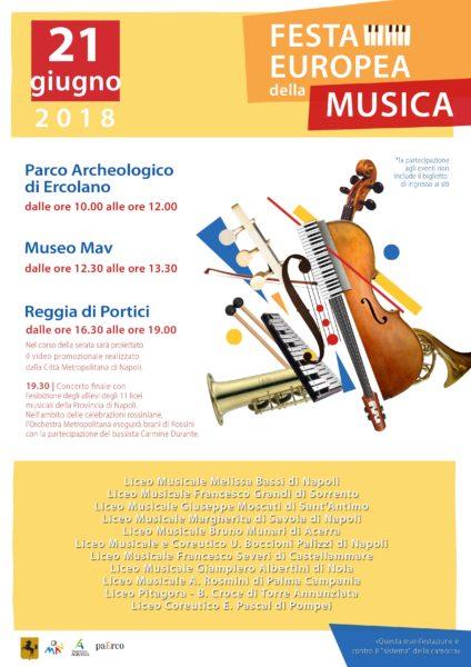 Festa della Musica, concerti gratuiti tra scavi di Ercolano, MAV e Reggia di Portici Festa della Musica, concerti gratuiti tra scavi di Ercolano, MAV e Reggia di Portici