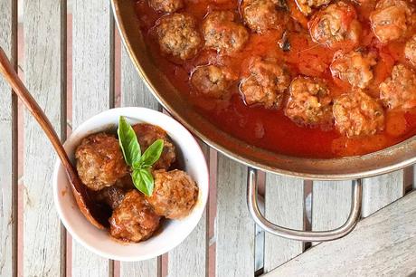 Polpettine di vitellone con melanzane affumicate Polpettine di vitellone con melanzane affumicate