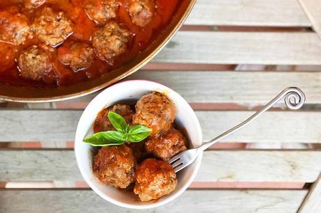 Polpettine di vitellone con melanzane affumicate Polpettine di vitellone con melanzane affumicate
