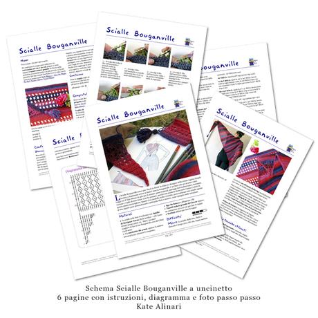 Bouganville arriva lo schema!! Scialle a uncinetto Bouganville arriva lo schema!! Scialle a uncinetto