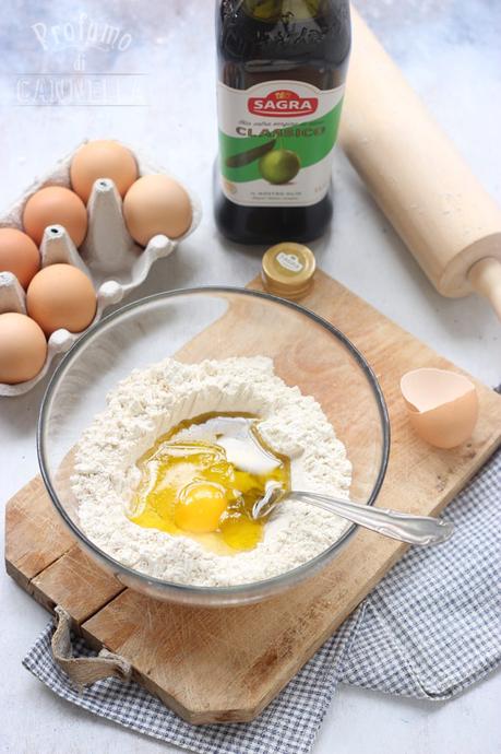 Falagoni lucani – rustici alle verdure di nonna Concetta Falagoni lucani con Olio Sagra