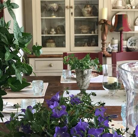 Uno strepitoso cottage inglese L'immagine può contenere: pianta, fiore, tabella e spazio al chiuso