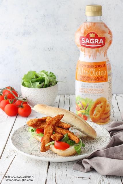 Panino con straccetti di cotoletta alla milanese Panino con straccetti di cotoletta alla milanese