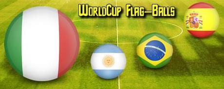 Set icone Bandiere delle Nazionali di Calcio alla Coppa del Mondo