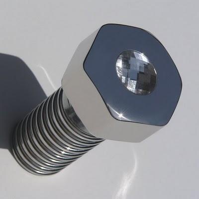 Bolt readymade object Insilvis appendiabiti con Swarovski