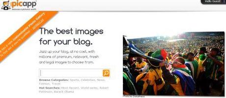PicApp... immagini legali per blog e siti web