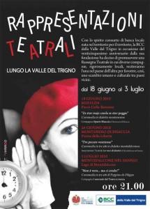 RAPPRESENTAZIONI TEATRALI LUNGO LA VALLE DEL TRIGNO organizzate dalla BCC