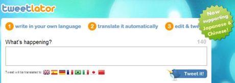 tweetlator - traduci e pubblica su Twitter i tuoi tweet in 7 lingue diverse