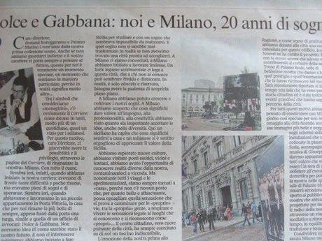 D&G; e Milano: un amore lungo 20 anni.