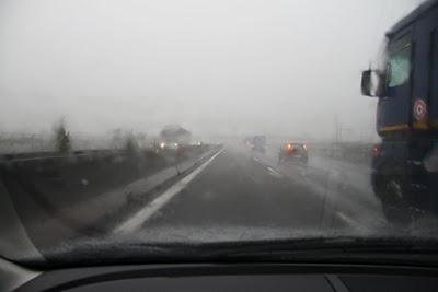 temporale in autostrada