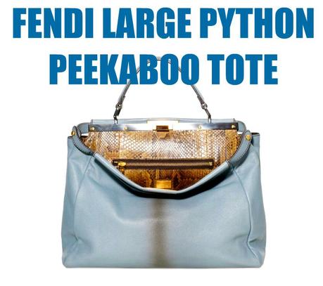 Fendi Large Python Peekaboo Tote