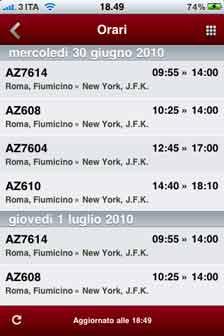 Alitalia atterra sull’iPhone