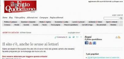 Scuse ai Lettori Il Sito c’è ma Non si Vede
