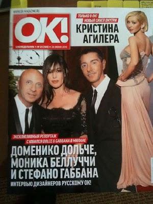 Dolce & Gabbana in copertina di OK! Russia