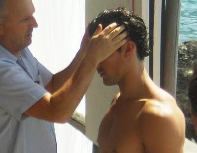 David Gandy sul set di Dolce & Gabbana Light Blue