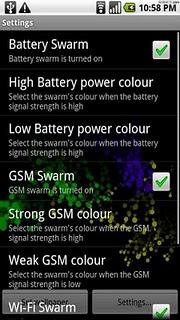 Swarm Indicators Android Live Wallpaper