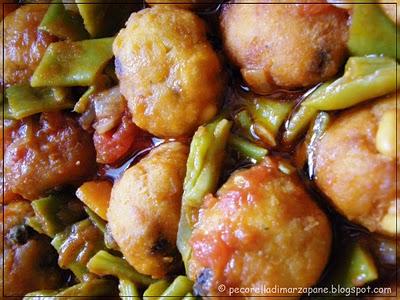 Polpette di Merluzzo con Ragù di Taccole