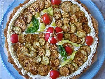 Crostata con Ricotta fresca e Zucchine fritte