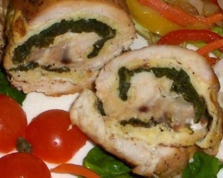 Rotolo di tacchino con frittatina & spinaci