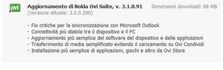 Ovi Suite versione 3.1.0.91