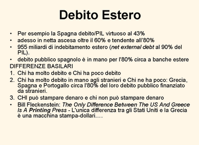 Debito Estero contro Debito Interno nella Crisi dell'Euro