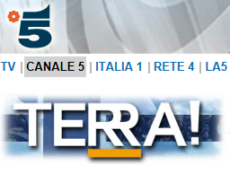 Intervista al sottoscritto nel programma Terra! di Canale 5.