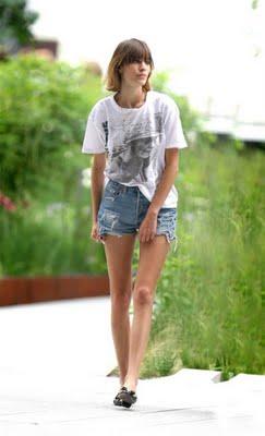 Alexa Chung likes her jeans shorts!