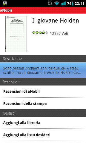 screenshot 22 aNobii le recensioni dei libri a portata di mano