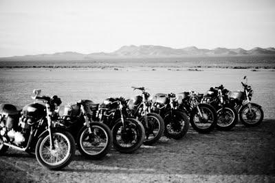 Cafe racer in the desert