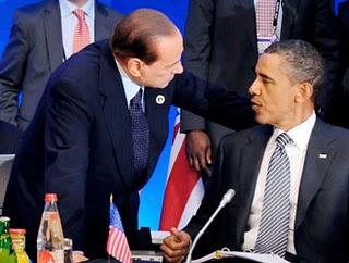 Il backstage di Silvio a Deauville. “Mr. Obama mi bombardi i tribunali, please”