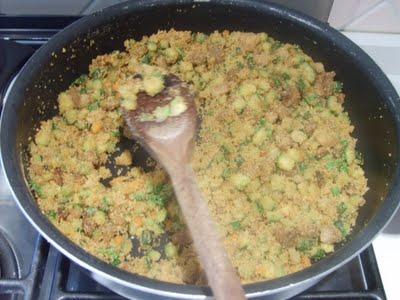 Funghi ripieni in coccio in fondu' di gorgonzola!