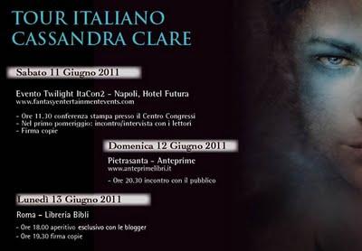 Cassandra Clare tour italiano