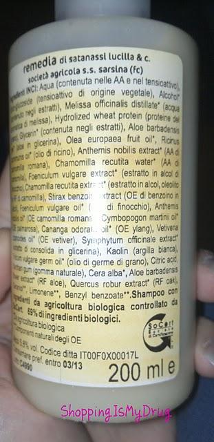 Review [2 Parte] Shampoo alla camomilla Remedia