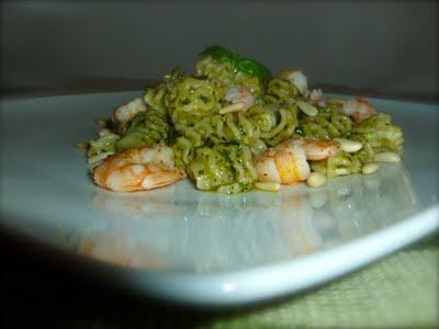 Quando cucina lui per lei...pesto con gamberi